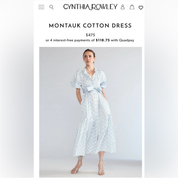 Cynthia Rowley Montauk Cotton Printed Button Down Maxi Dress - Picture 5 of 5